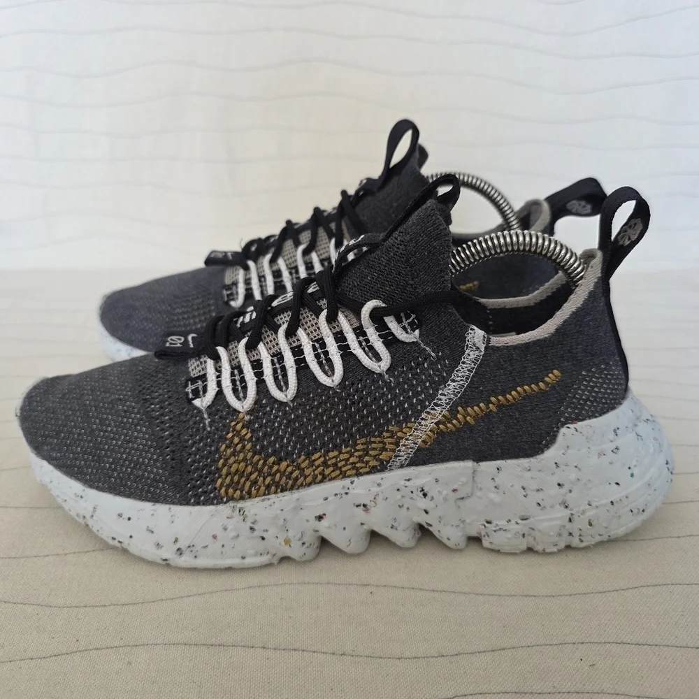 Nike Mens Space Hippie 01 'Black Wheat' Athletic Shoes Sneakers CZ6148-002 Sz 7